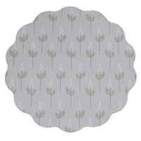 Chinoiserie Reversible Round Placemats Set 4 Light Teal & White - Placemat Detail | Bone & Brass
