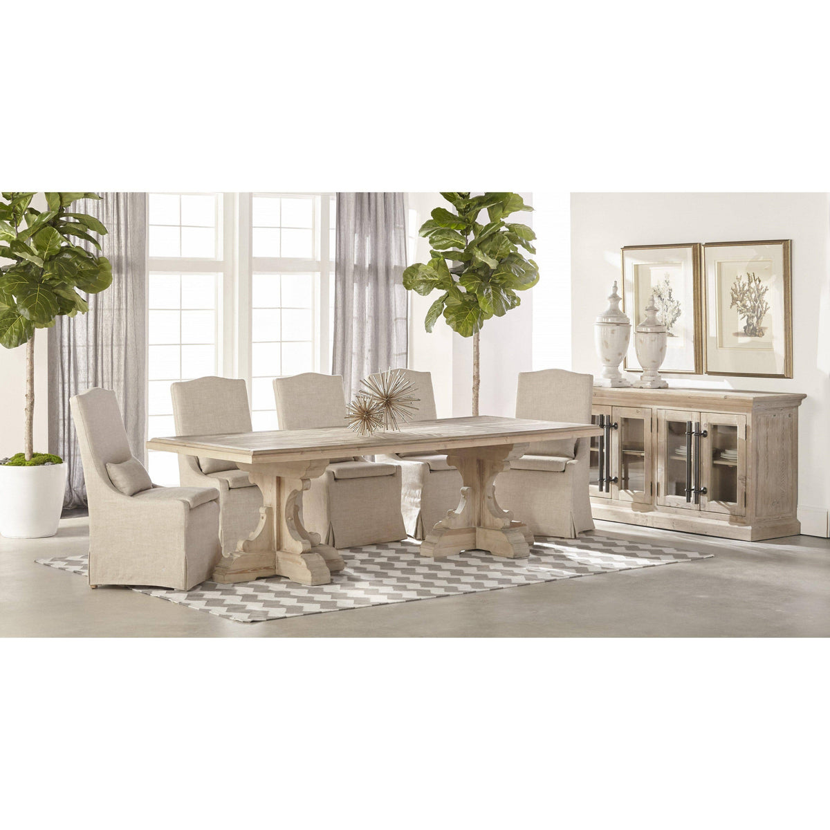 Christine Slipcover Dining Chair, Set of 2 - Chair Detail | Bone & Brass