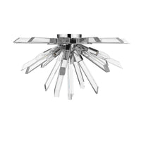 Chrome Crystal Rod Flush Mount