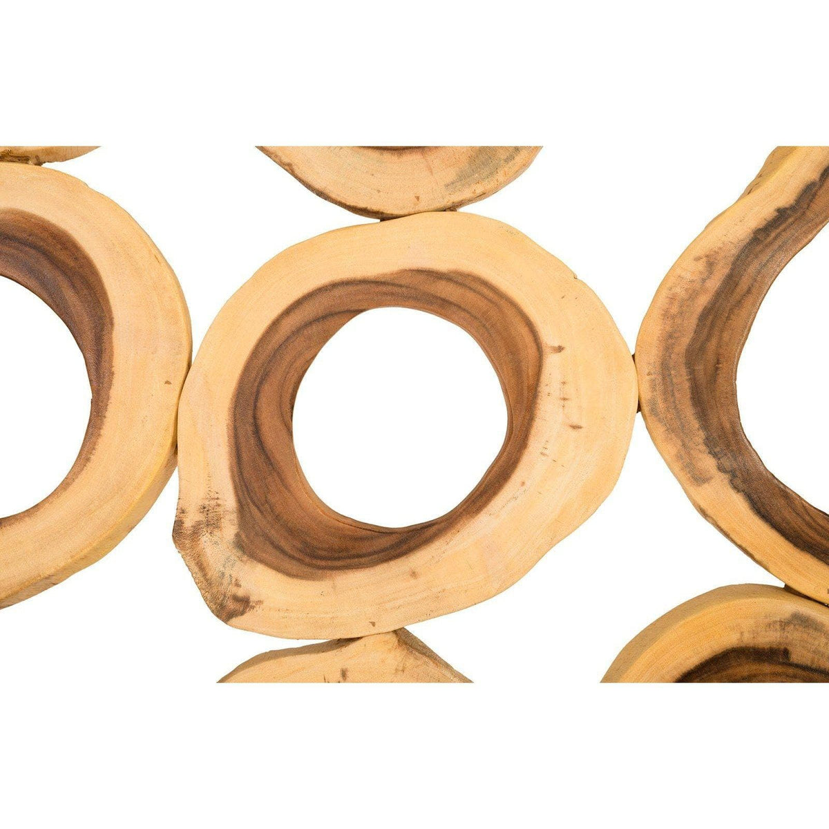 Chuleta Rings Rectangular Wood Wall Art - Wall Decor Frame Detail | Bone & Brass