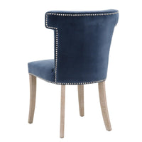 Ciara Denim Velvet Dining Chair - Chair Detail | Bone & Brass