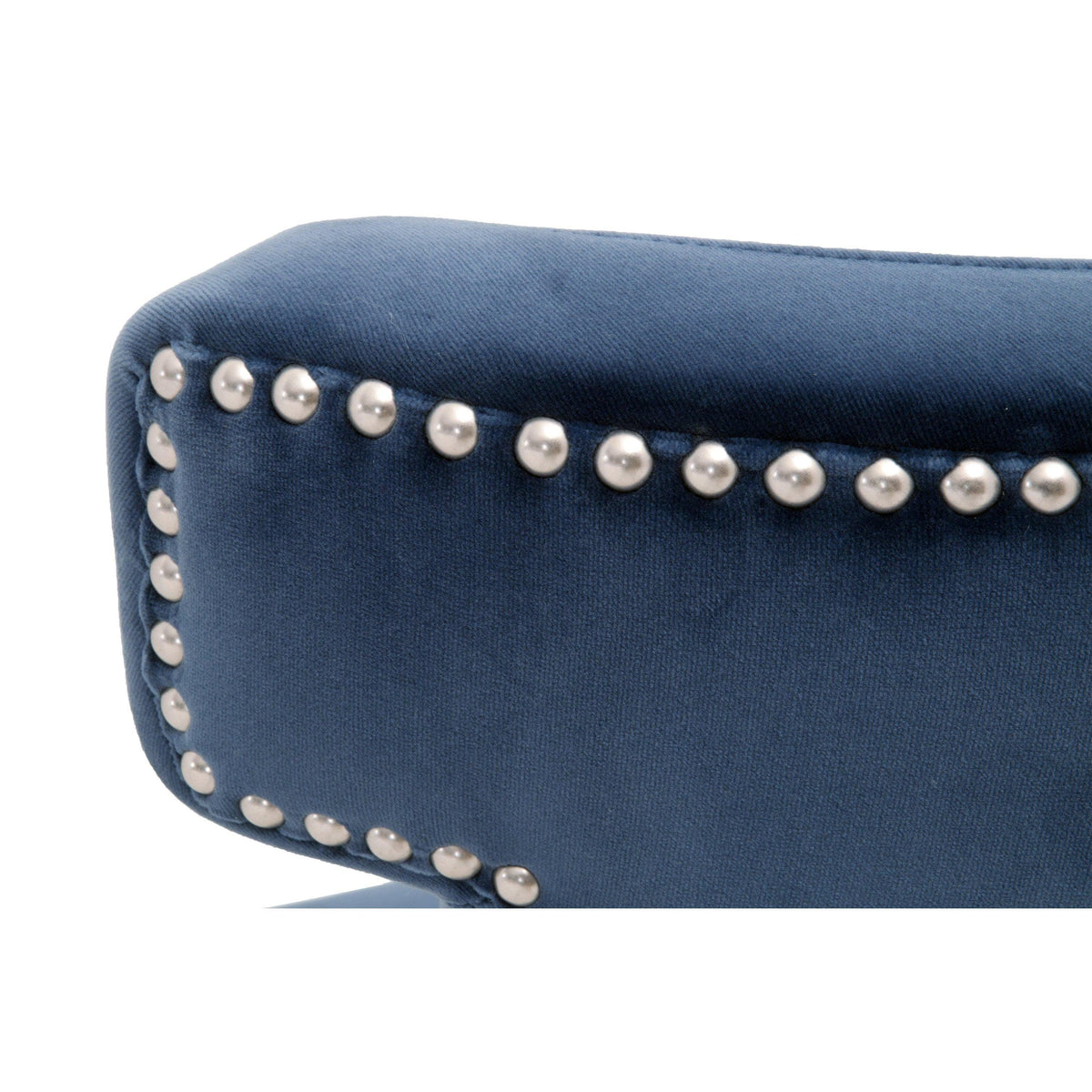 Ciara Denim Velvet Dining Chair - Chair View | Bone & Brass