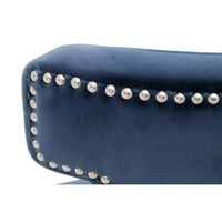 Ciara Denim Velvet Dining Chair - Chair View | Bone & Brass