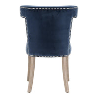 Ciara Denim Velvet Dining Chair - Chair Detail | Bone & Brass