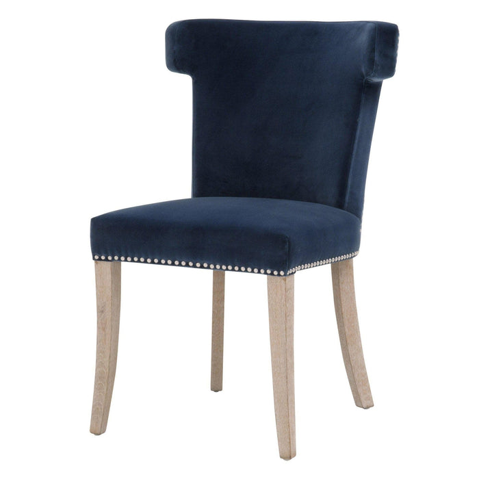 Ciara Denim Velvet Dining Chair | Bone & Brass