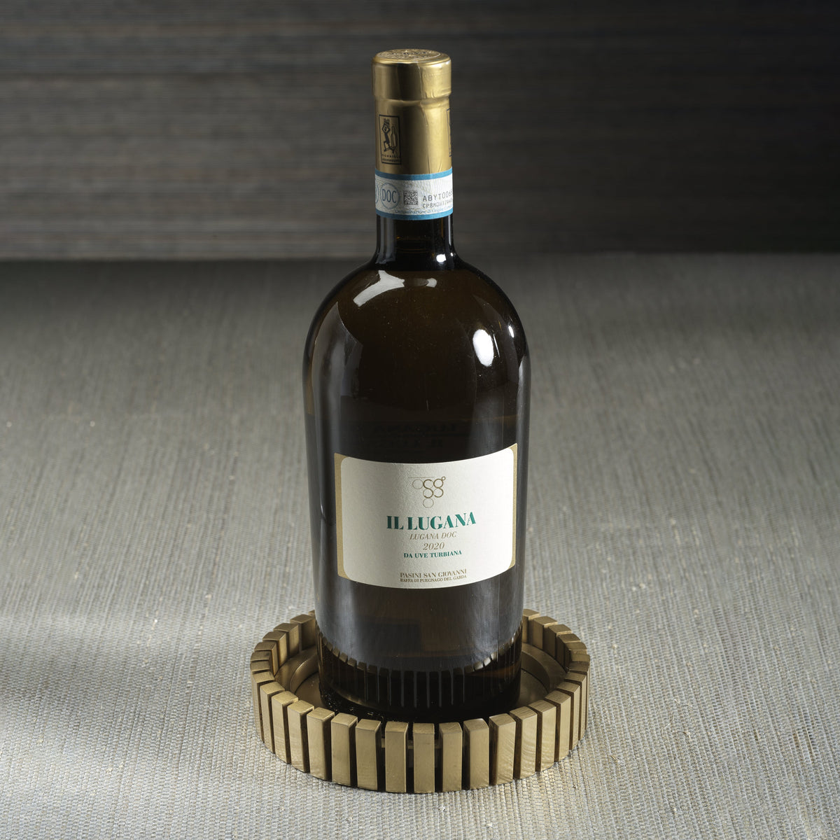 Cirque Gold Wine Bottle Coaster - Coaster Detail | Bone & Brass