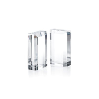 Claire Crystal Glass Bookends, Set of 2 - Close Up | Bone & Brass