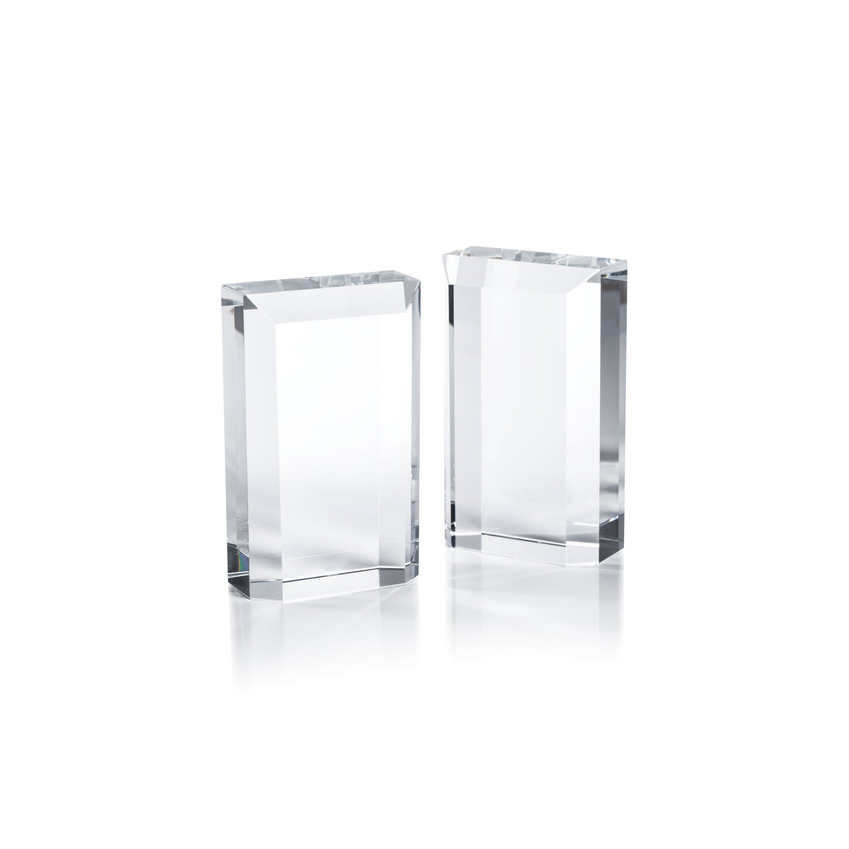 Claire Crystal Glass Bookends, Set of 2 | Bone & Brass