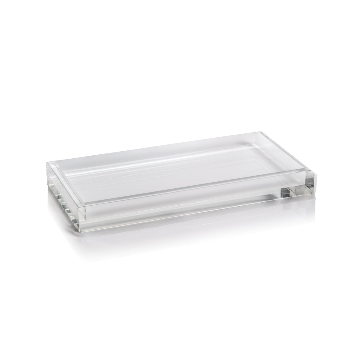 Claire Medium Crystal Glass Vanity Tray | Bone & Brass