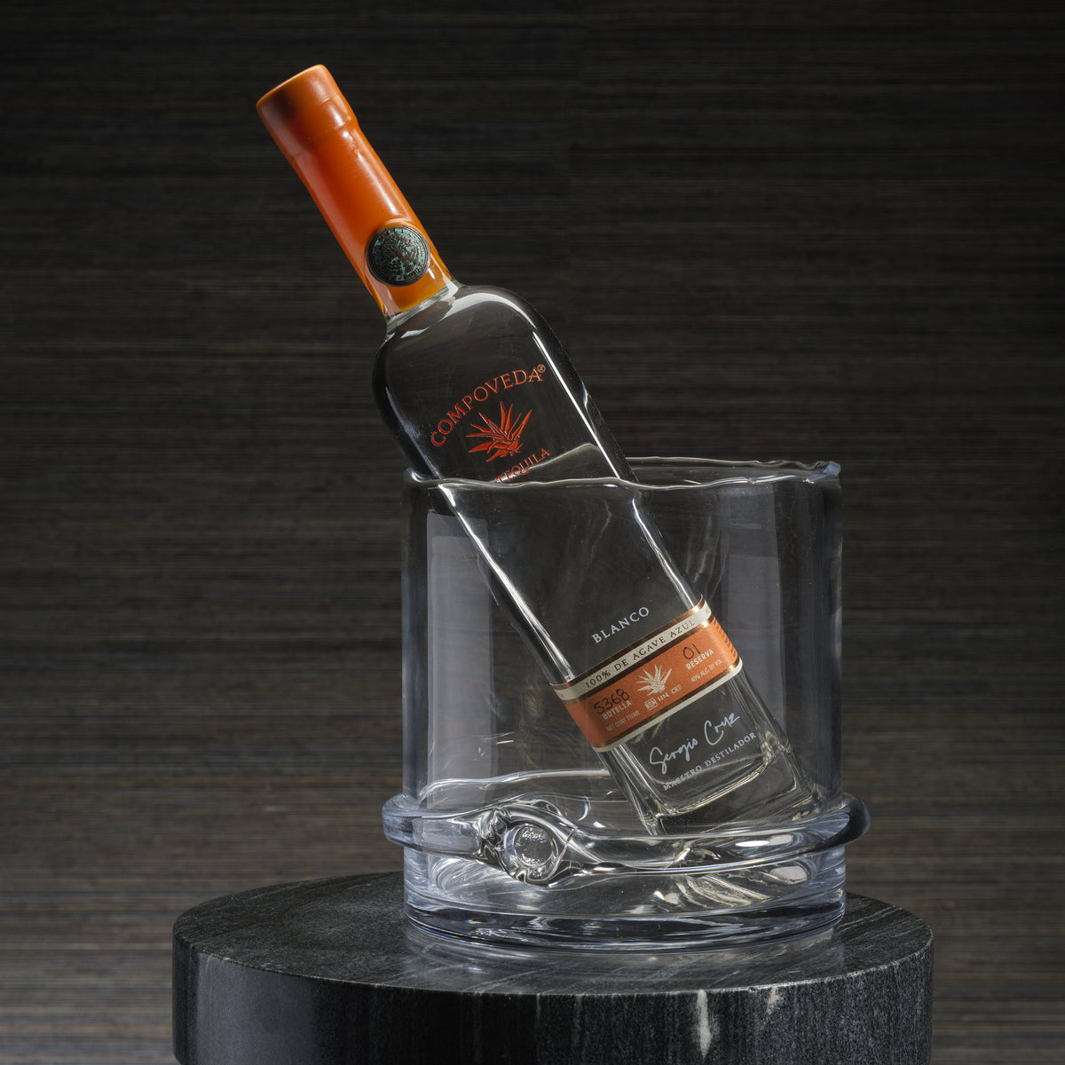 Claire Mouth-Blown Glass Champagne Bucket - Wine Bucket Detail | Bone & Brass