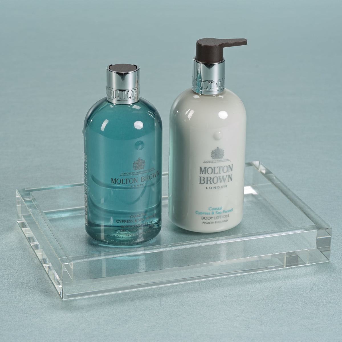 Claire Small Crystal Glass Vanity Tray - Tray Detail | Bone & Brass