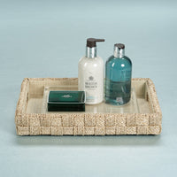Claire Small Crystal Glass Vanity Tray - Tray Top View | Bone & Brass