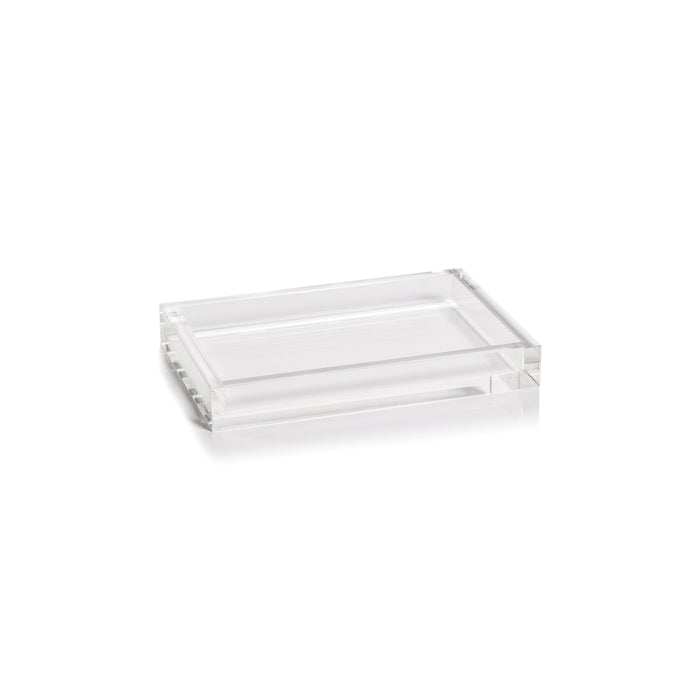 Claire Small Crystal Glass Vanity Tray | Bone & Brass