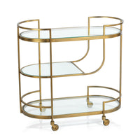Claridge 3-Tier Gold Bar Cart | Bone & Brass