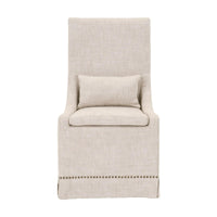 Claudia Linen Dining Chair, Set 2 - Chair Side View | Bone & Brass