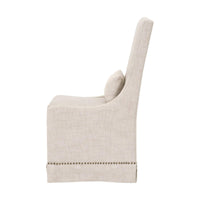 Claudia Linen Dining Chair, Set 2 - Chair Detail | Bone & Brass