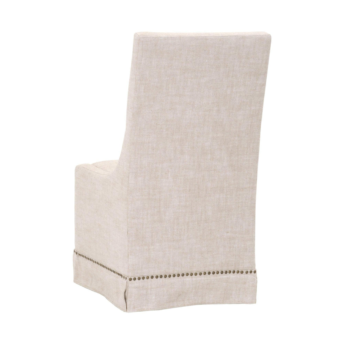 Claudia Linen Dining Chair, Set 2 - Chair Upholstery Detail | Bone & Brass