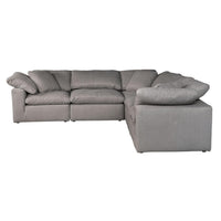 Clay Classic Grey L Shape Modular Sectional - Sectional Side View | Bone & Brass