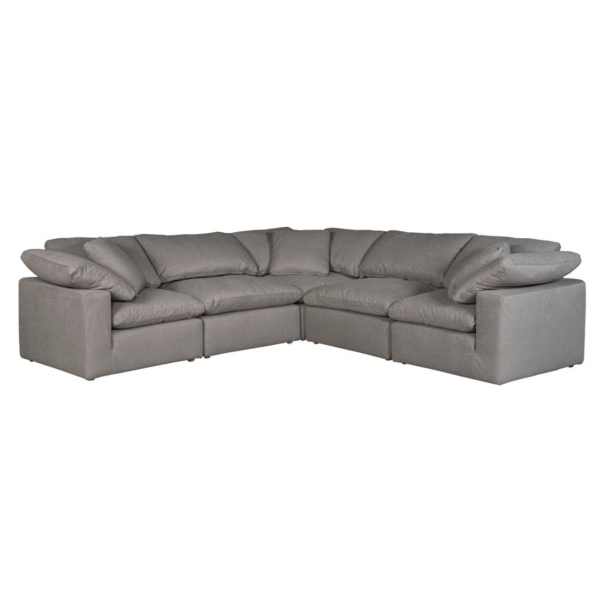 Clay Classic Grey L Shape Modular Sectional | Bone & Brass
