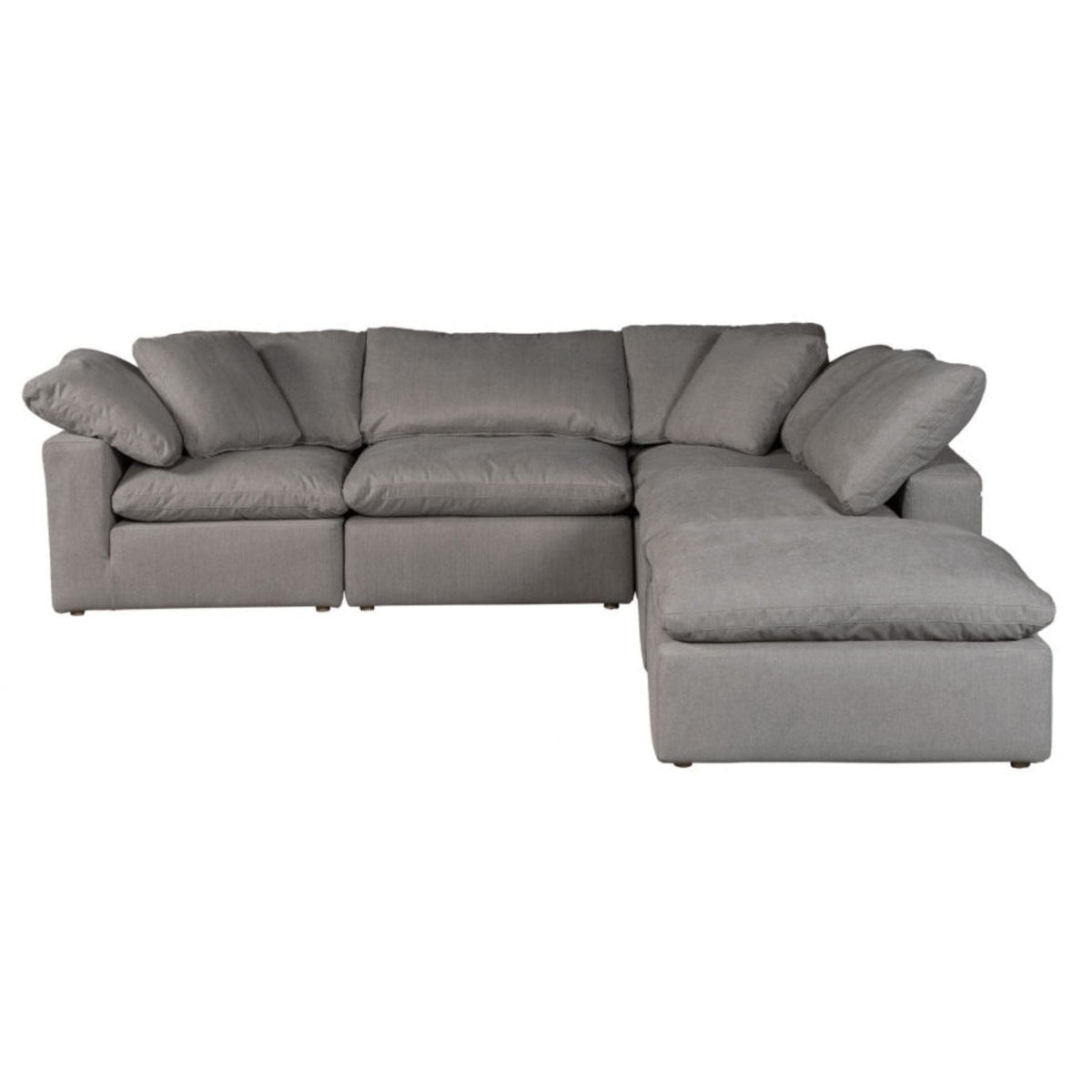 Clay Dream Light Grey Modular Sectional - Sectional Side View | Bone & Brass