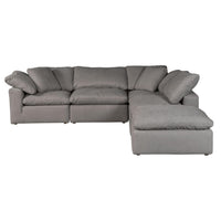 Clay Dream Light Grey Modular Sectional - Sectional Side View | Bone & Brass