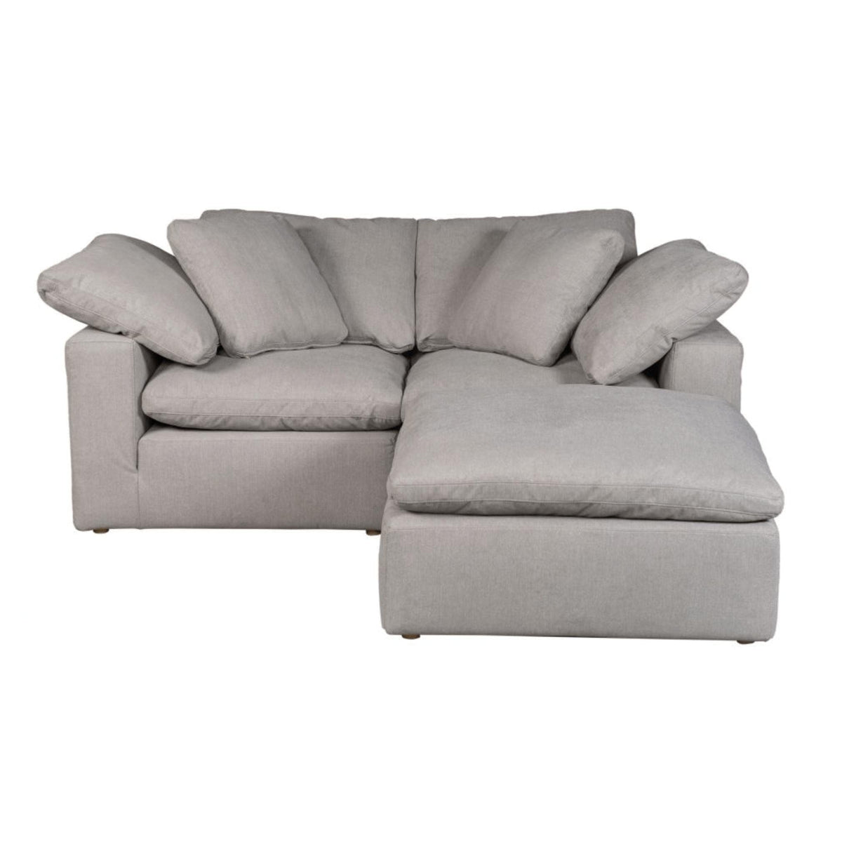 Clay Light Grey Nook Modular Sectional - Sectional Side View | Bone & Brass