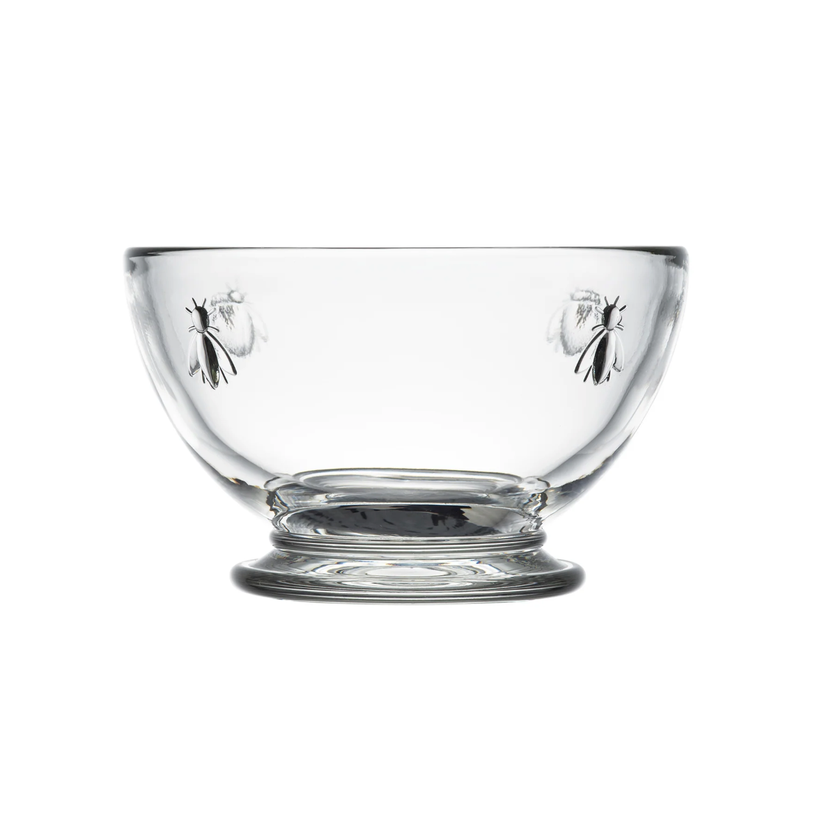 Clear Glass Mini Bowl Bee Motif  Set of 6