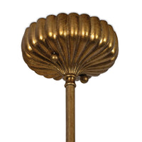 Clove Brass Pendant Small - Natural Linen Shade - Pendant Installed | Bone & Brass