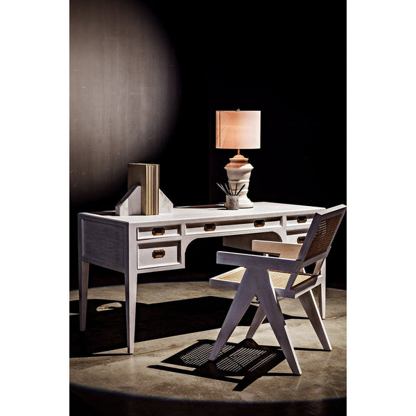 Colonial Office Desk - Desk Side View | Bone & Brass