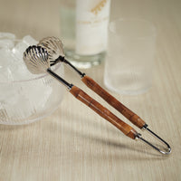 Colony Bamboo Nickel Ice Tong - Bar Set Detail | Bone & Brass