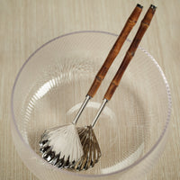Colony Bamboo Nickel Server Set - Set Top View | Bone & Brass