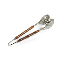 Colony Bamboo Nickel Server Tong | Bone & Brass