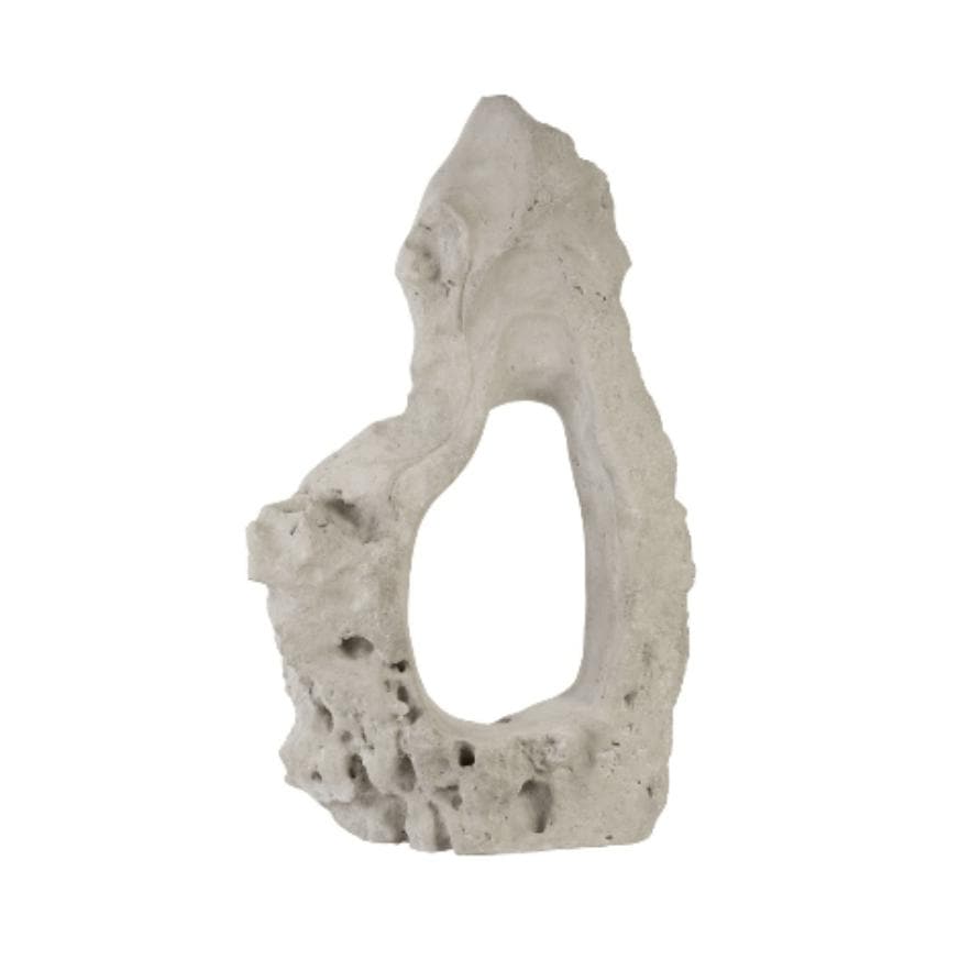 Colossal Single Hole Outdoor Cast Stone Sculpture | Bone & Brass