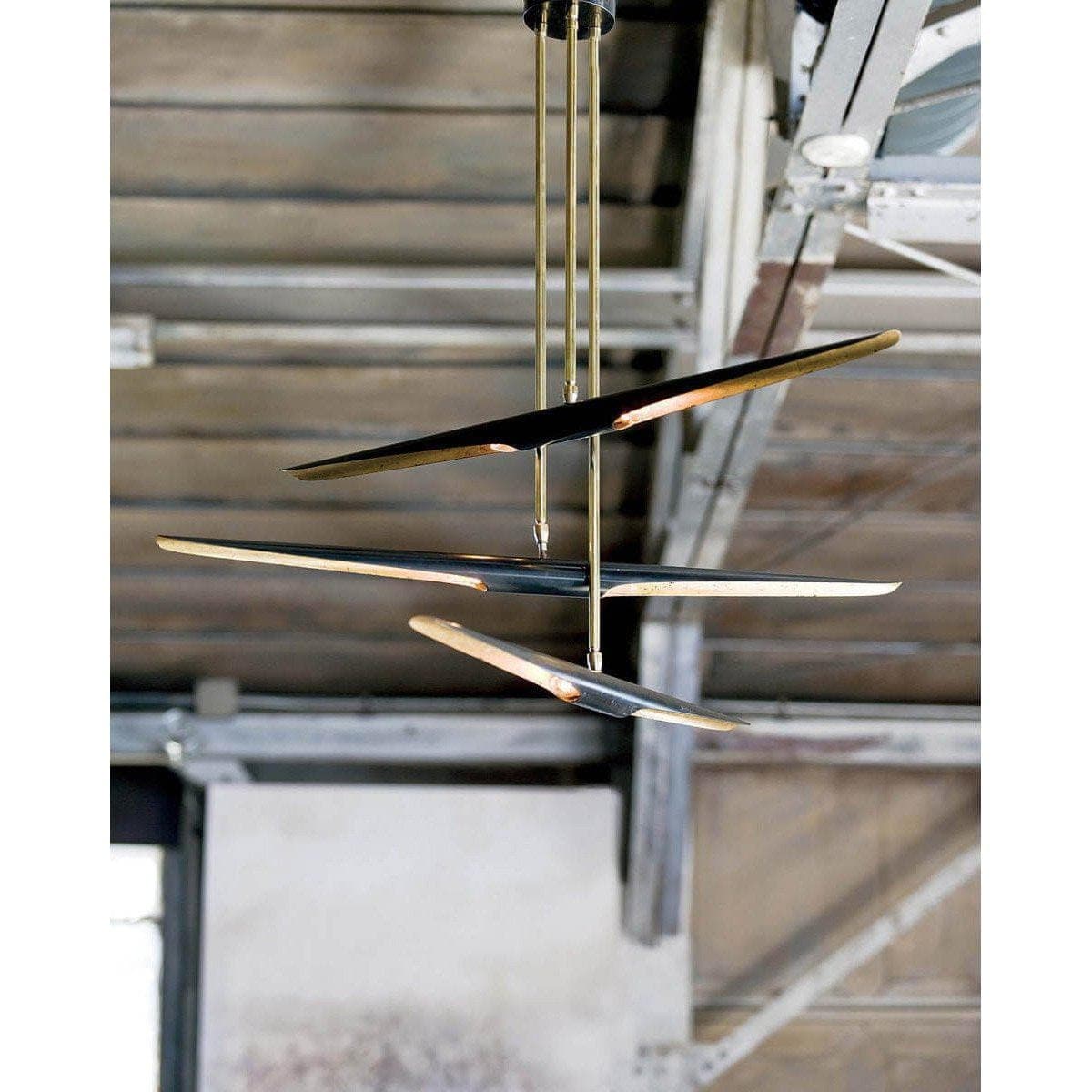 Concorde Chandelier Black - Chandelier Installed | Bone & Brass