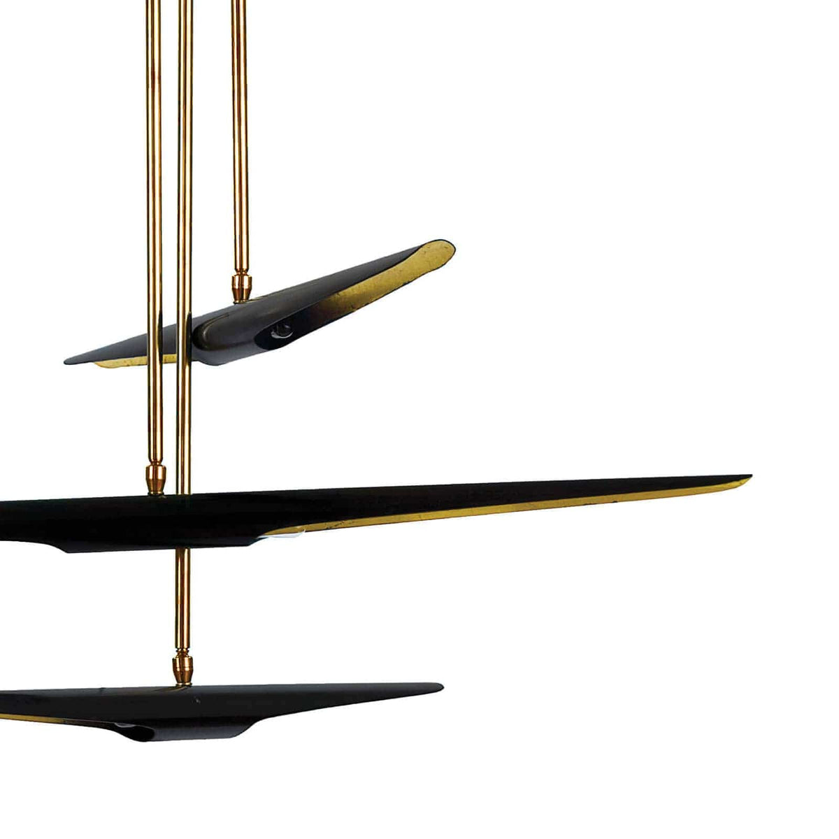 Concorde Chandelier Black - Chandelier View | Bone & Brass