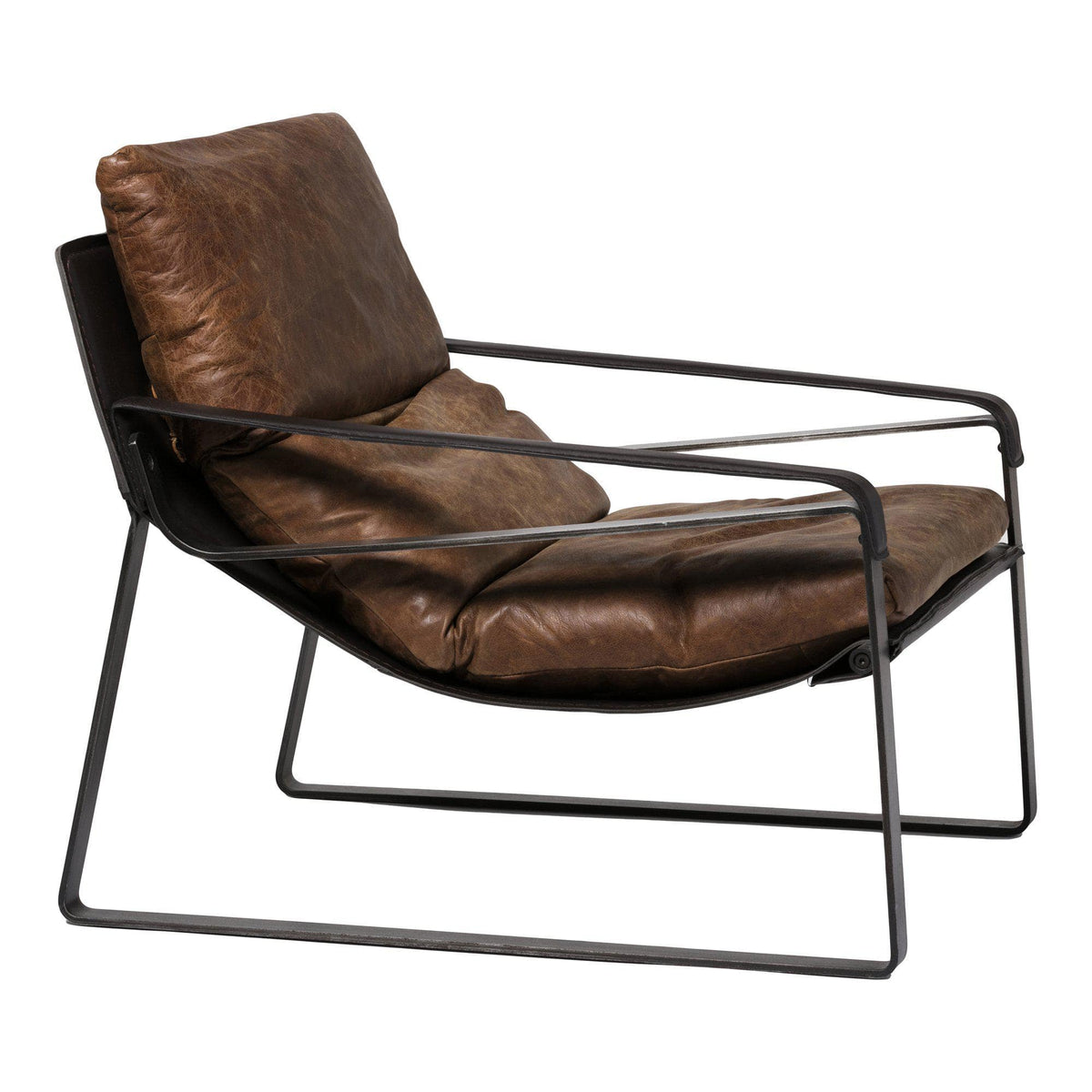 Connor Brown Leather Club Chair - Chair Detail | Bone & Brass