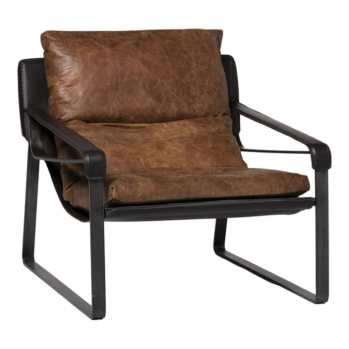Connor Brown Leather Club Chair | Bone & Brass