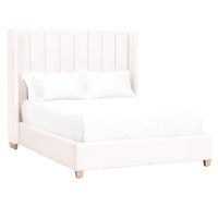 Conrad Cream Velvet Upholstered Bed | Bone & Brass