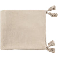 Copacetic Beige Chenille-Cotton Throw | Bone & Brass