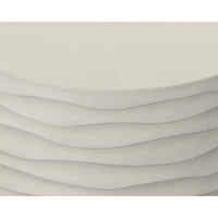 Corey Cream Concrete Round Coffee Table - Large - Table Top View | Bone & Brass