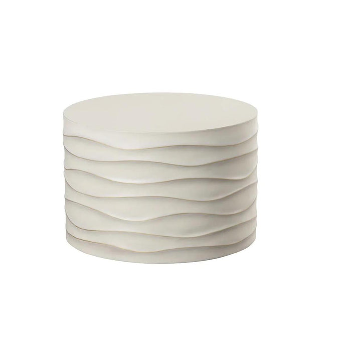 Corey Cream Concrete Round Coffee Table - Small | Bone & Brass