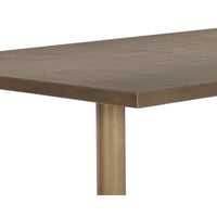 Corina Antique Brass Rectangle Bar Table - Outdoor Table View | Bone & Brass