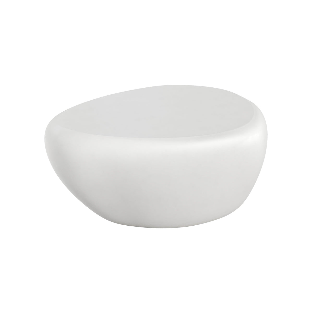 Corvo White Concrete Coffee Table - Small - Table View | Bone & Brass