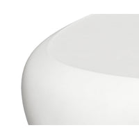 Corvo White Concrete Coffee Table - Small - Table Side View | Bone & Brass
