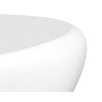 Corvo White Concrete Coffee Table - Small - Table Top View | Bone & Brass
