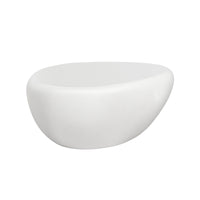 Corvo White Concrete Coffee Table - Small | Bone & Brass