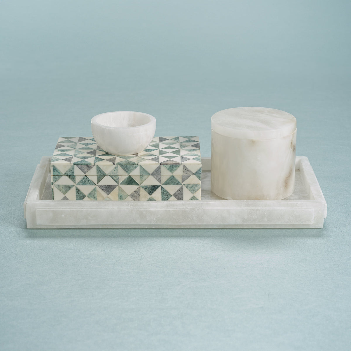 Côte d'Azur Alabaster Apothecary Jar - Jar Side View | Bone & Brass