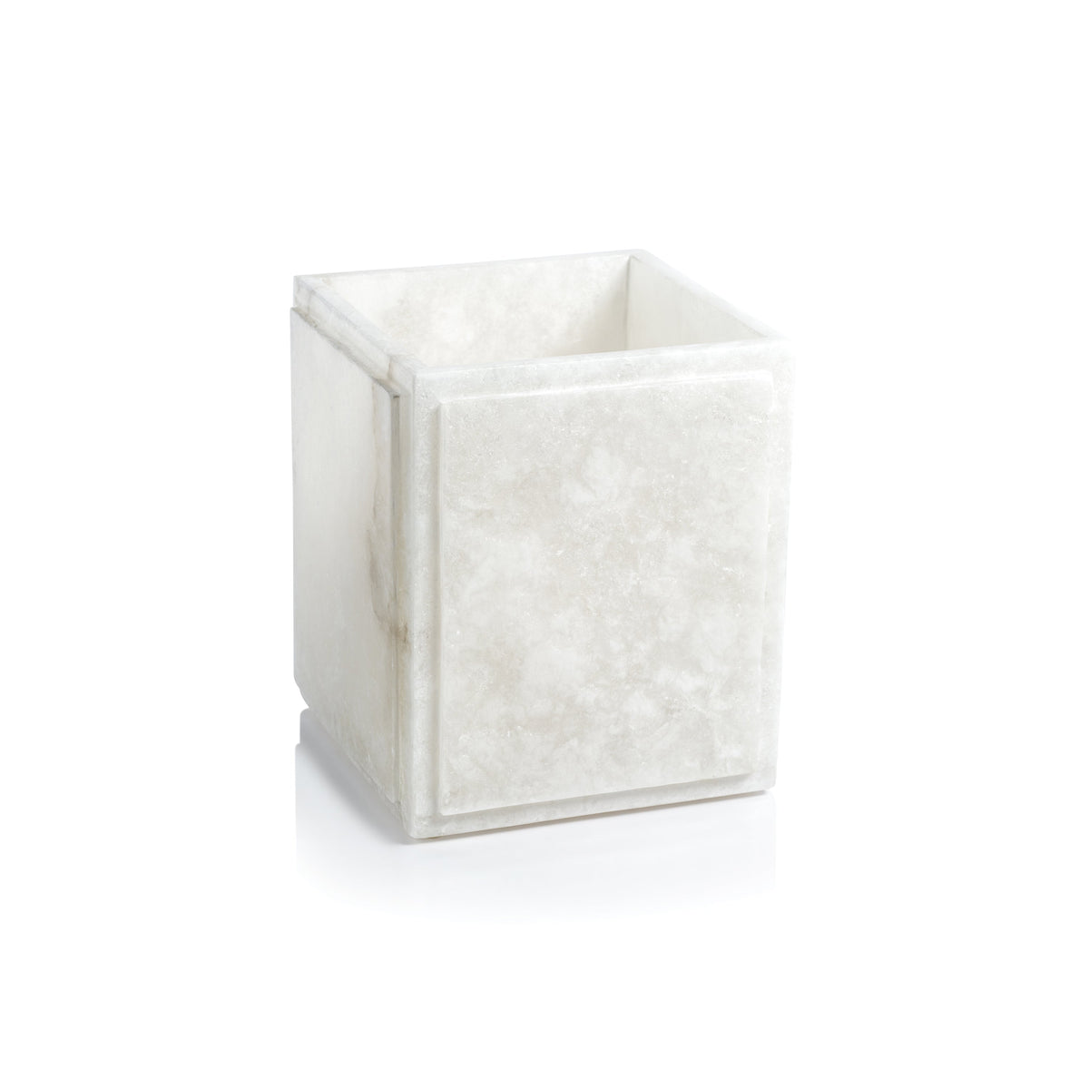 Côte d'Azur Alabaster Bathroom Wastebasket | Bone & Brass