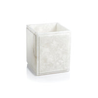 Côte d'Azur Alabaster Bathroom Wastebasket | Bone & Brass