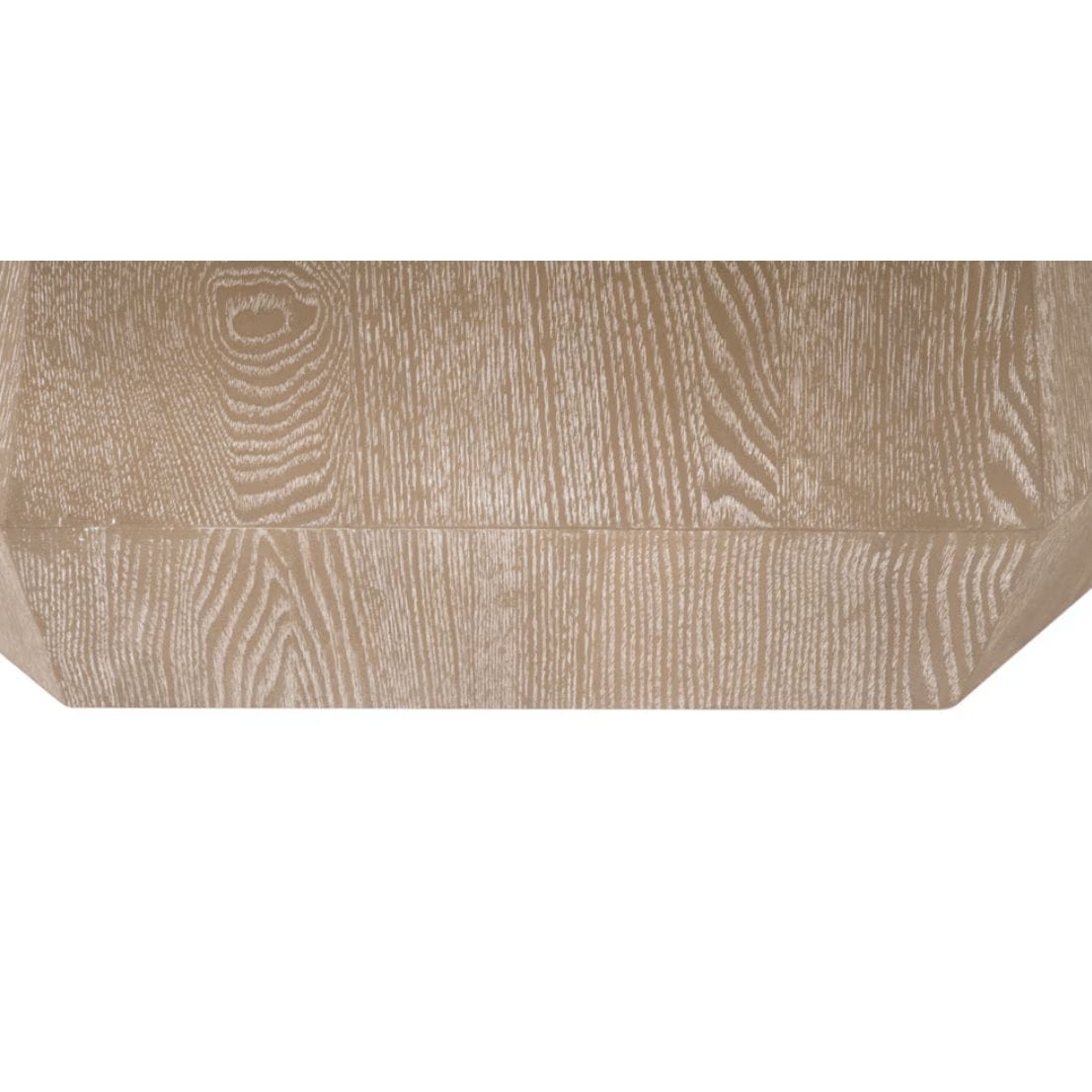 Natural gray ash veneer coffee table with visible wood grain and a modern, angular design.